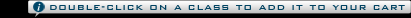 Double-click on a class to add it to your cart